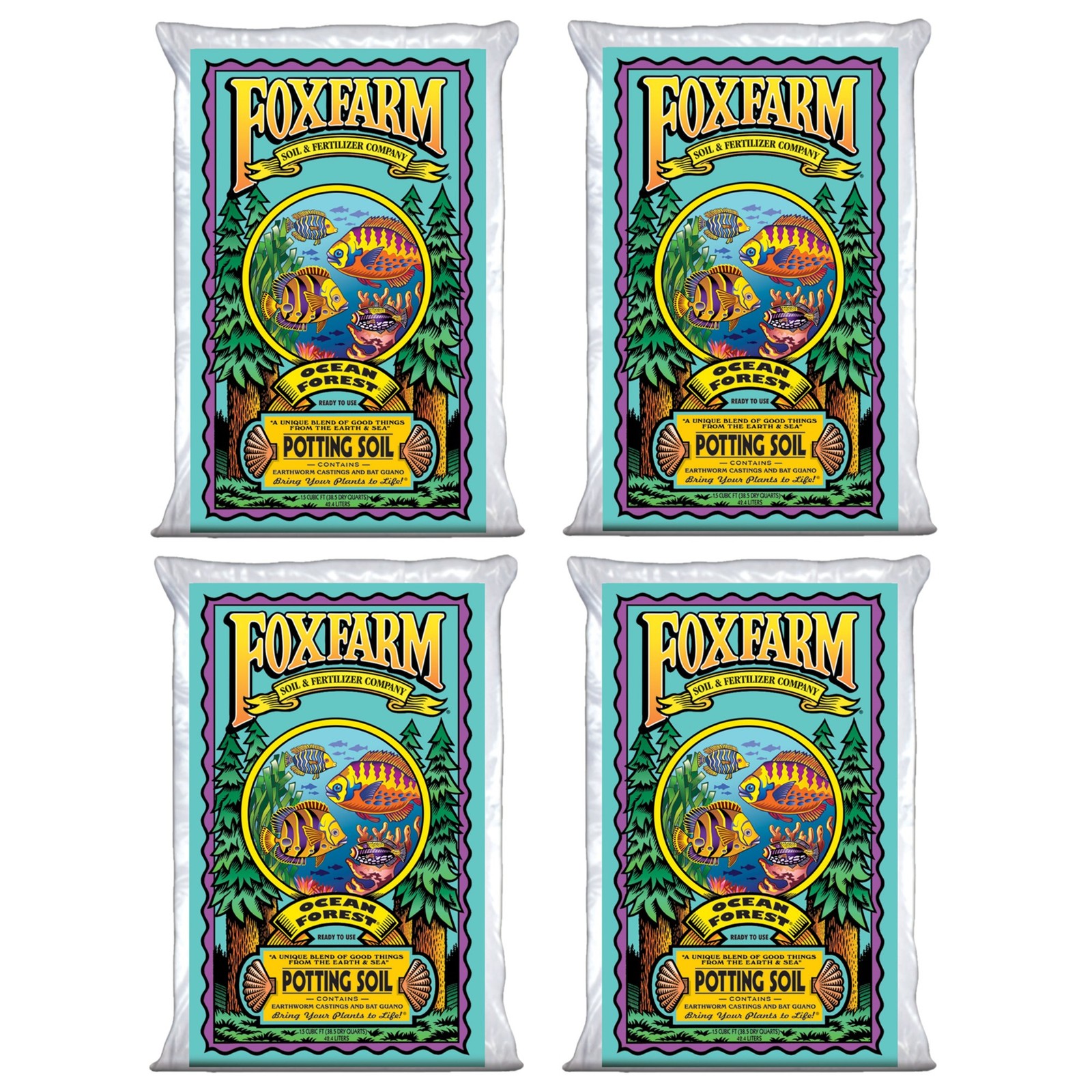FoxFarm Ocean Forest Potting Soil, 1.5cu ft (Pack of 4)
