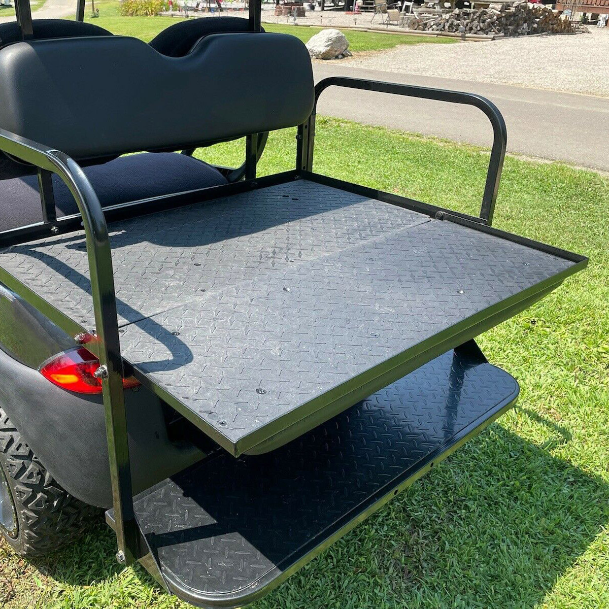 Fits Club Car Precedent Golf Cart Rear Flip Seat Cushion Kit (2004-UP) Black