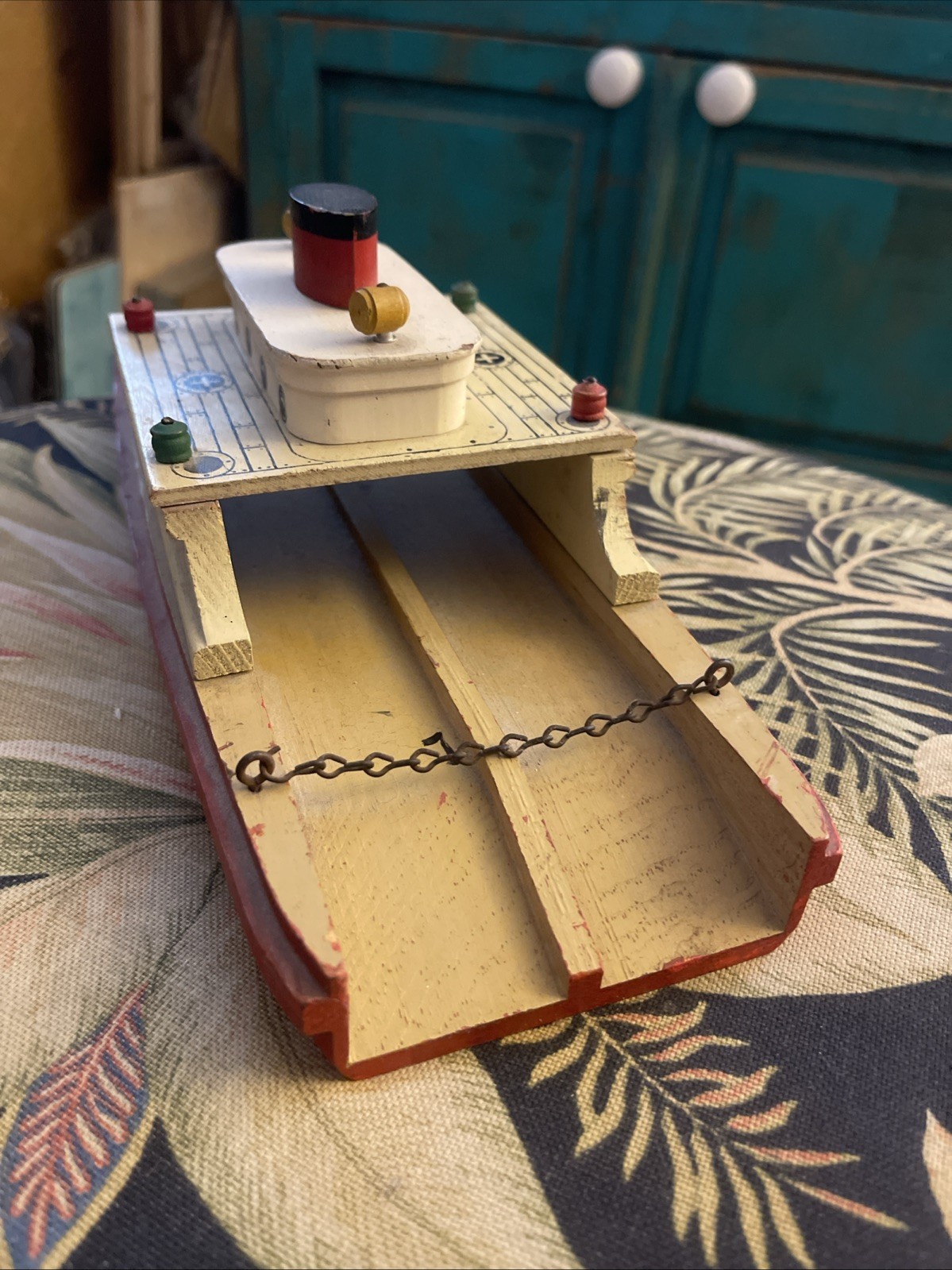 Vintage Toys Wooden Ferry Boat