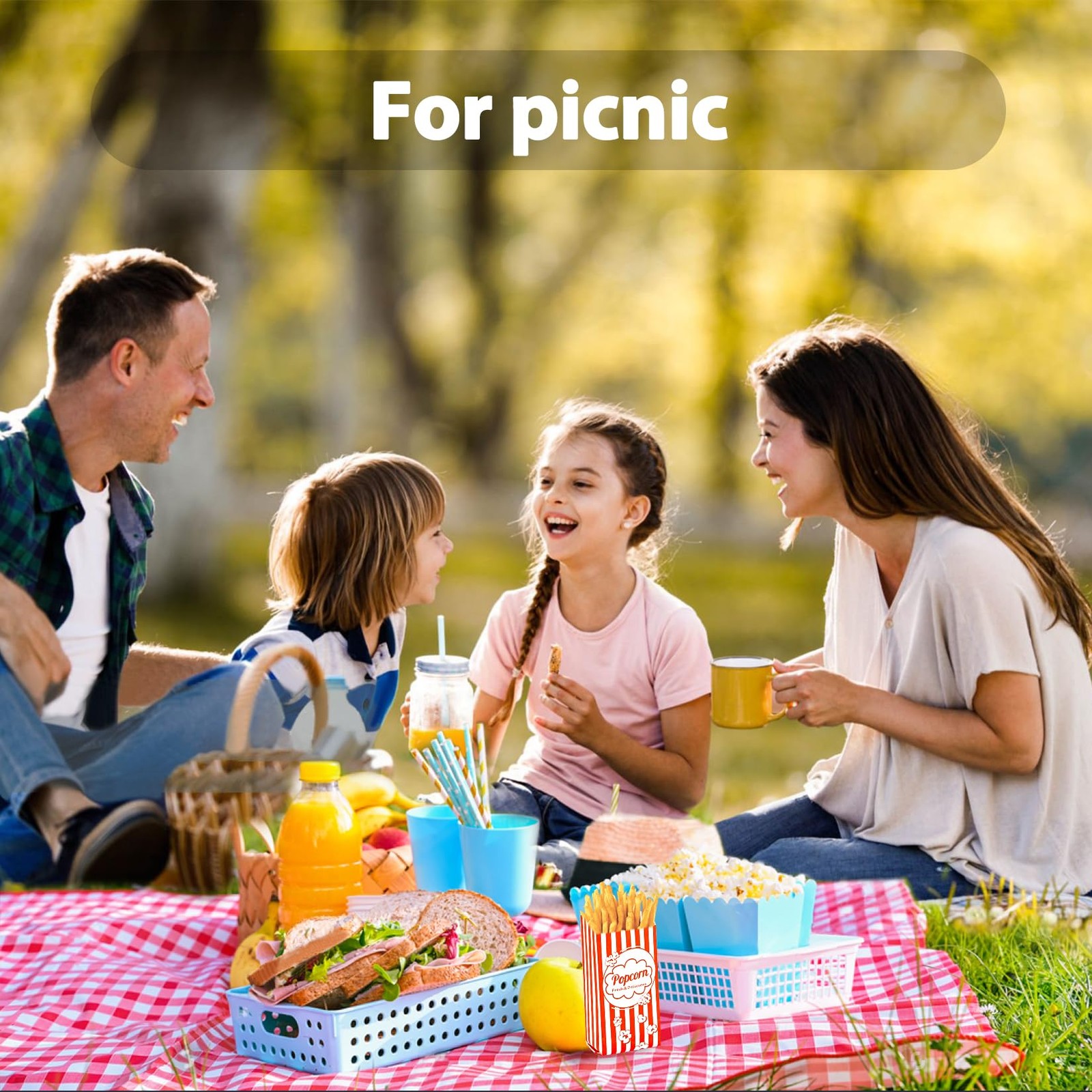 100PCS Popcorn Bags Individual Servings - MAQIHAN Disposable Paper Popcorn...