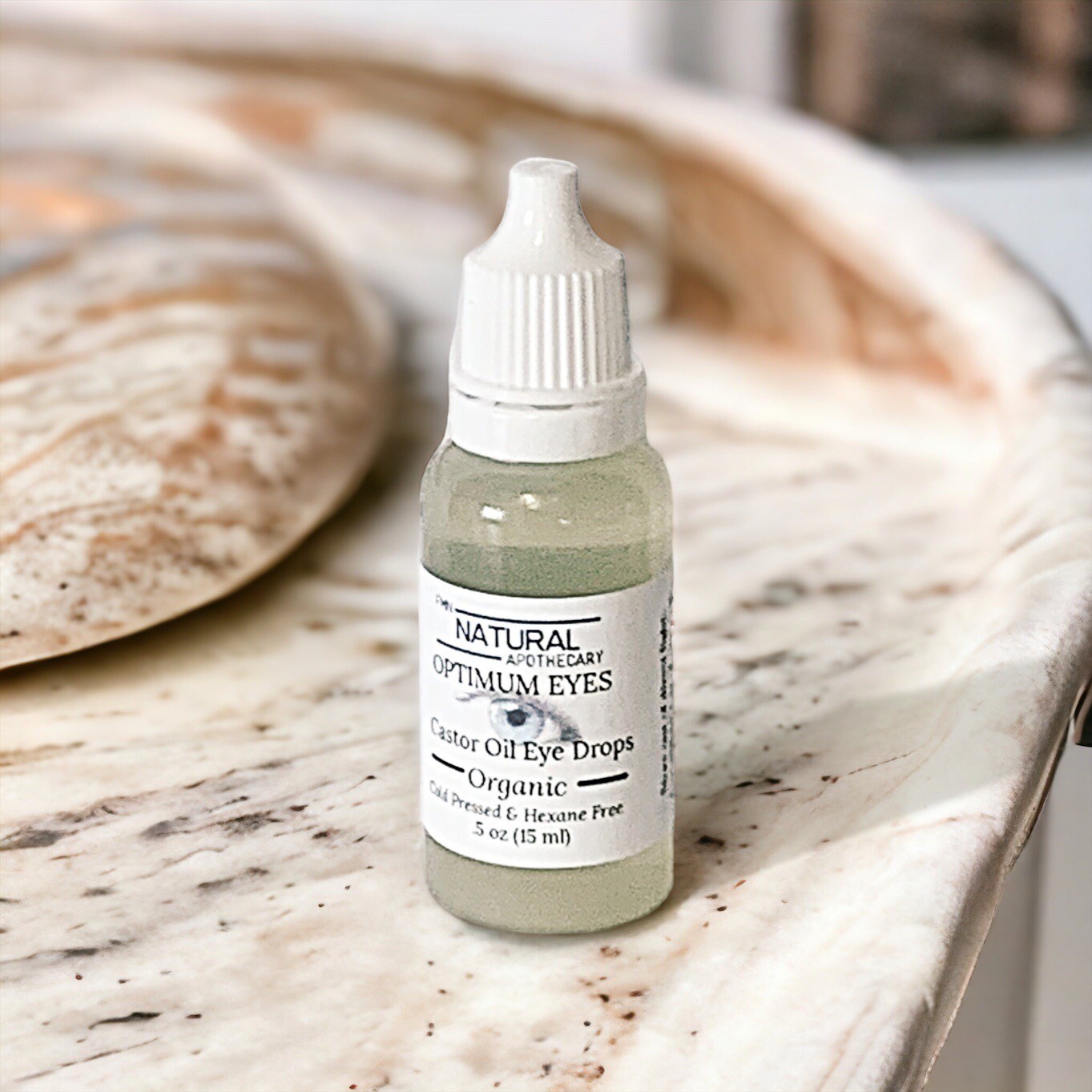 Organic Castor Oil Eye Drops. Hexane Free. FMN Natural Apothecary.