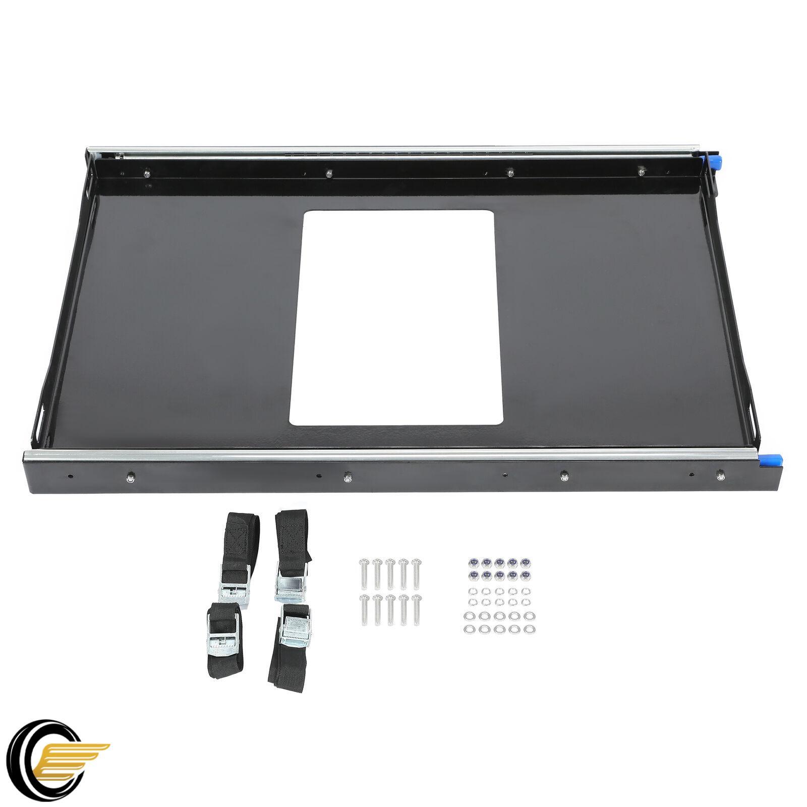 New Cooler Slide Out Tray For Portable Refrigerator Car Fridge w/Tie-down Straps