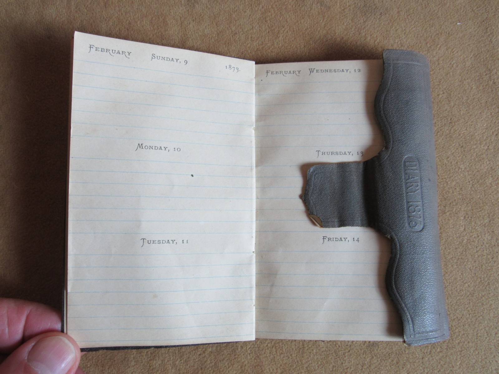 1873 Indian Wars Pocket Diary Notebook Custer Era 1870s