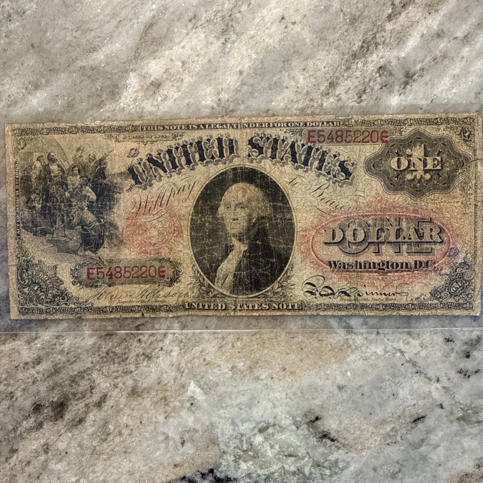 1874 $1 Legal Tender (Allison/Spinner) Fr#19 Circulated