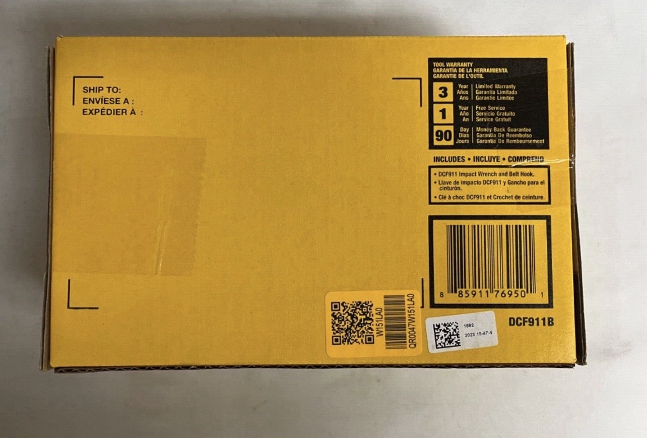 Dewalt DCF911B 20V Max 1/2 in. Cordless Impact Wrench with Hog Ring Anvil - Tool