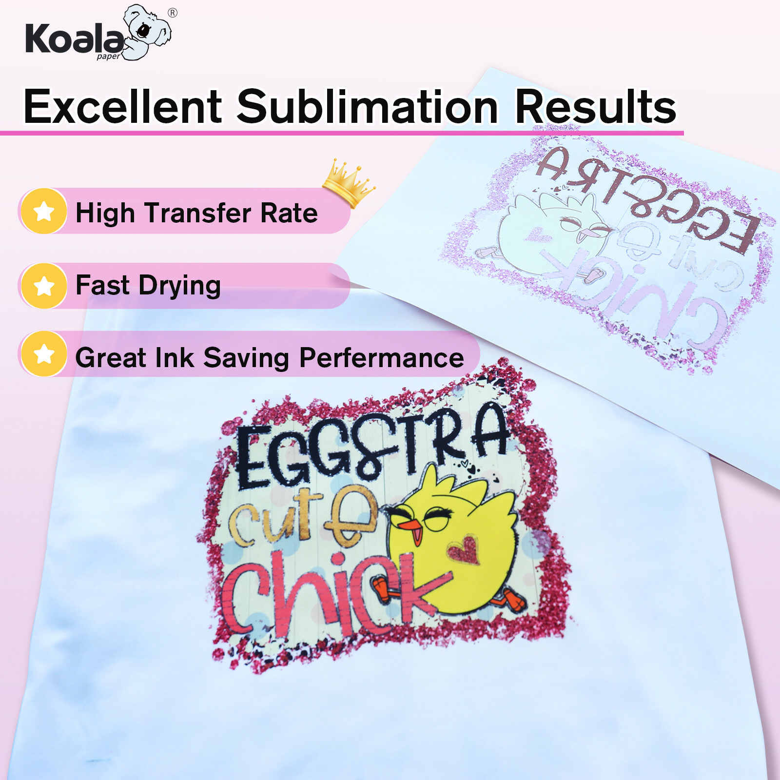 Koala Sublimation Paper 8.5x11 100 Sheets A4 Sublimation Printer Heat Transfer