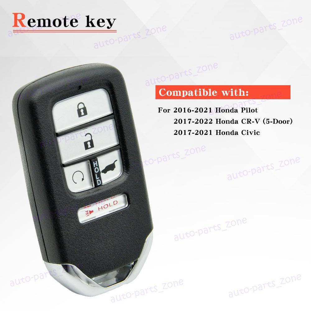 2x Remote Key Fob for Honda Civic CR-V 2017 2018 2019 2020 Pilot 2021 KR5V2X