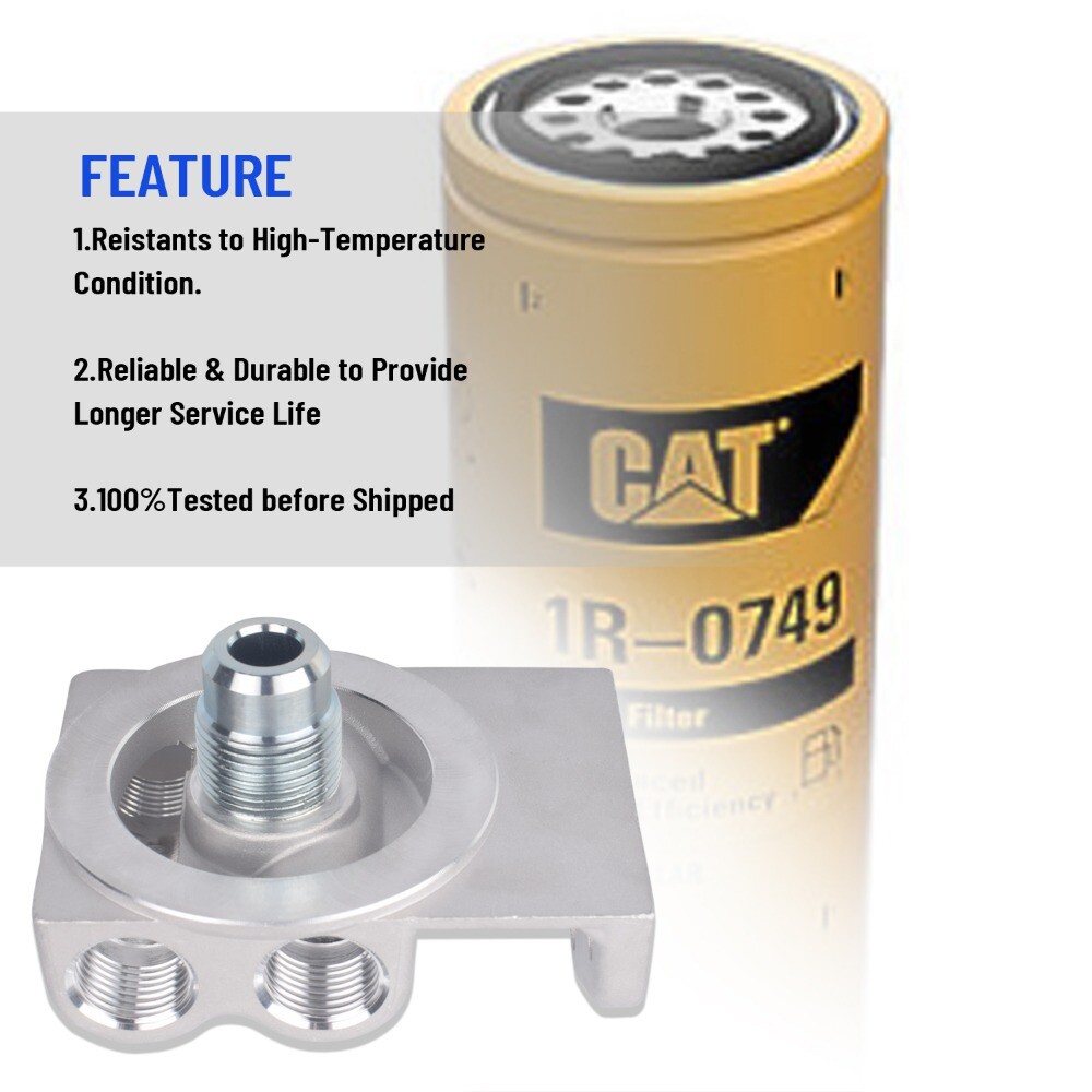 4770 / WIX 24770 Diesel Fuel Filter Remote Mount Base For CAT 1R-0749 1R-0750
