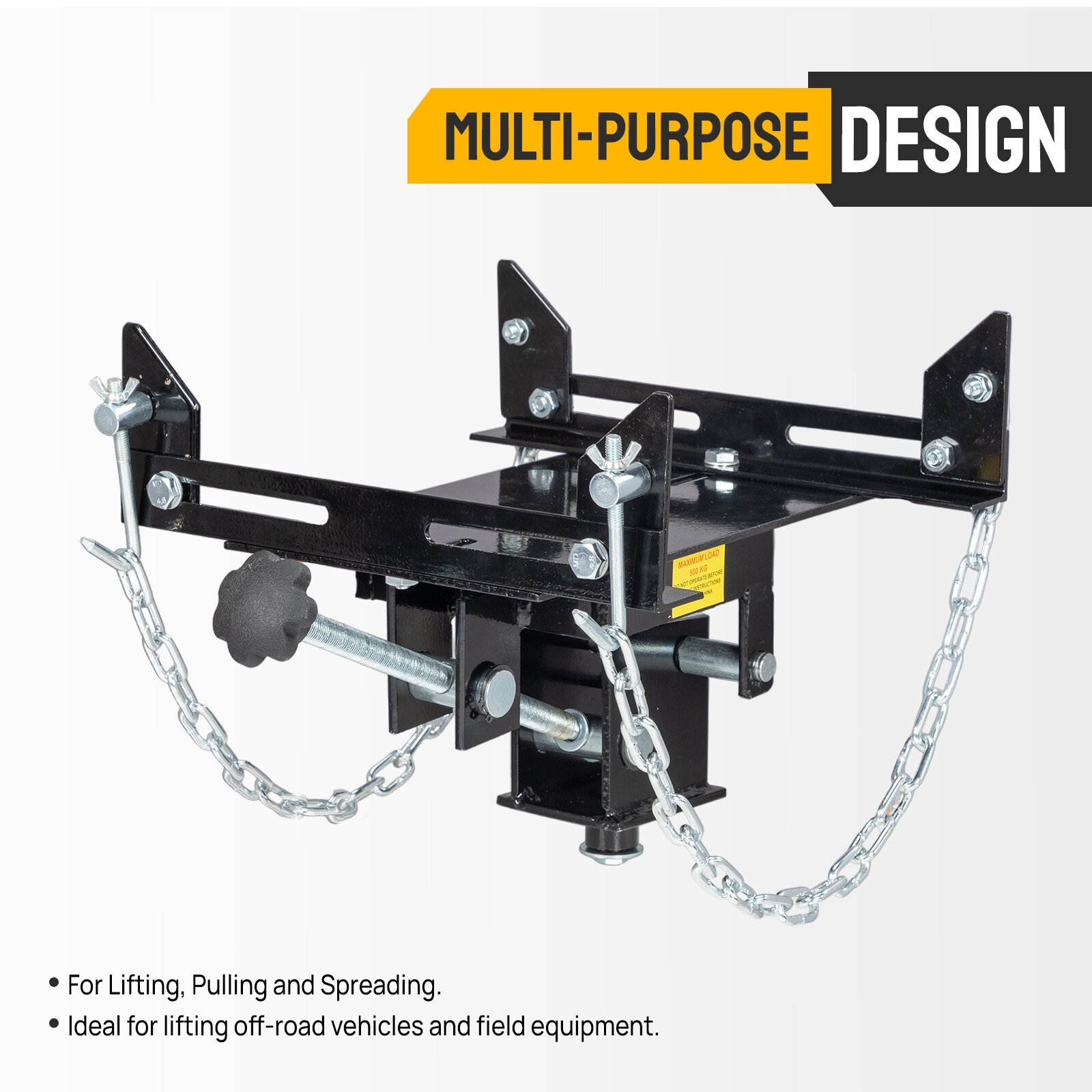 Transmission Floor Jack Adapter 1100lbs Capacity 1/2 Ton for Repair Tool Black