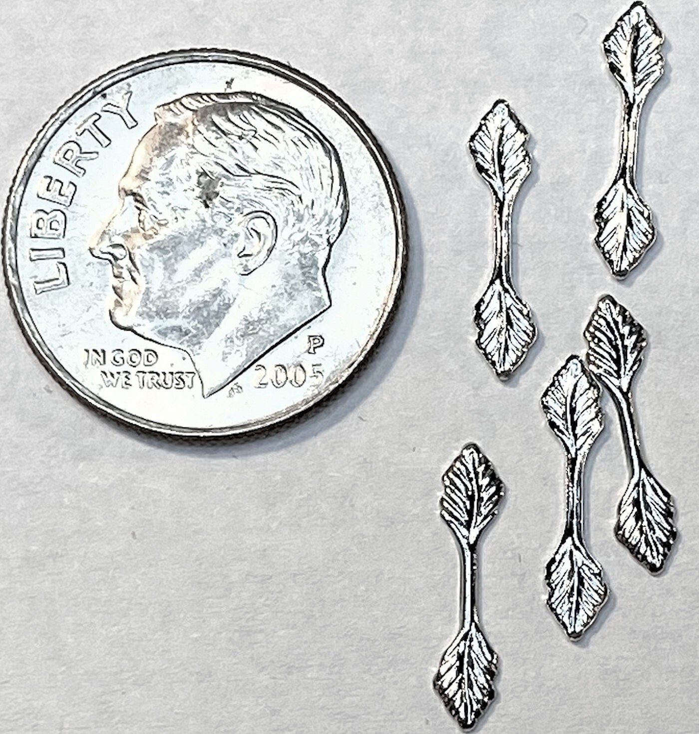 Bail, Fold Over, 100 VERY SMALL GoldPlated Brass Glue On Pendant Leaf 6.5mm Grip