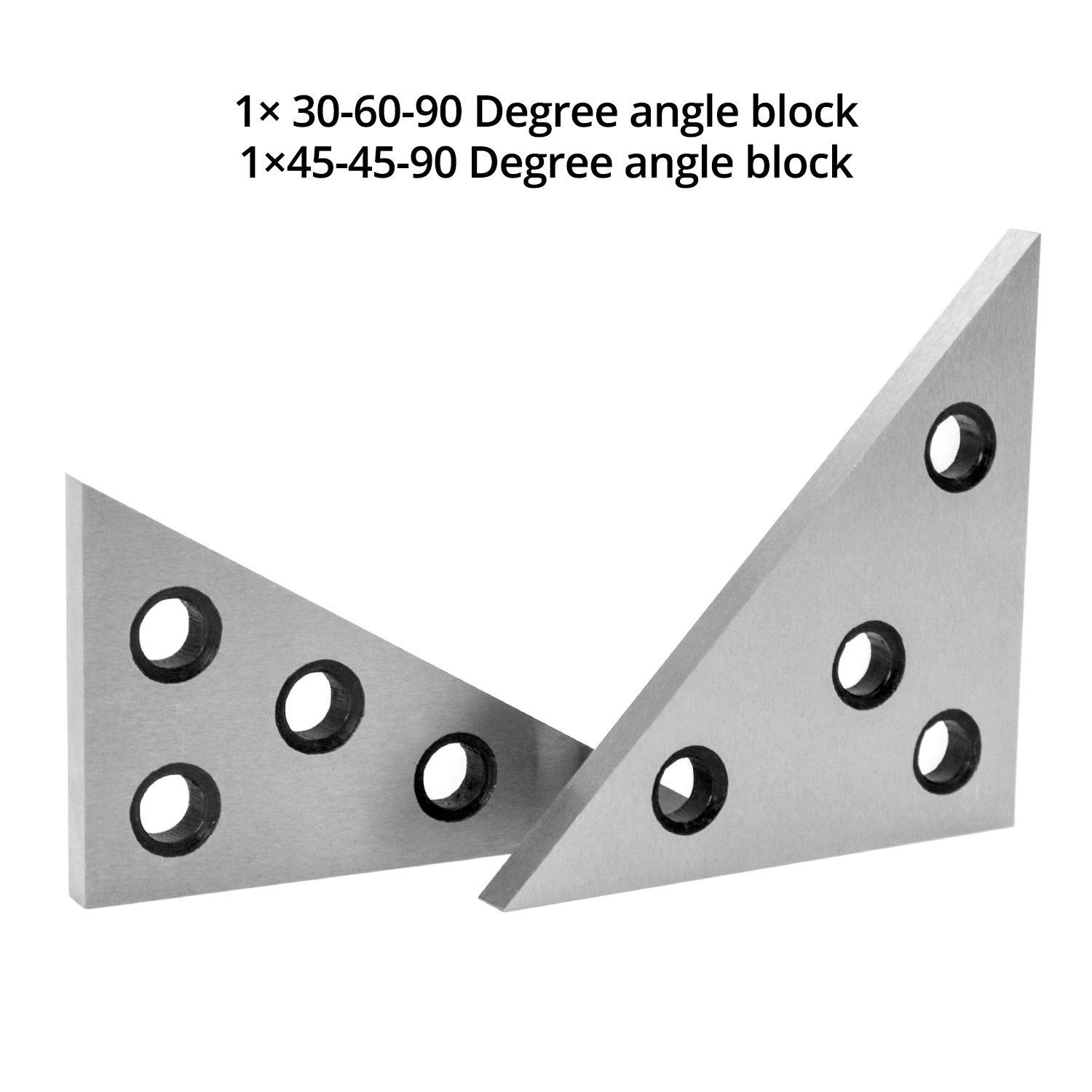 Solid Angle Plate Set, 2 Pcs Triangle Angle Block, 30-60-90 Degree&45-45-90 Degr