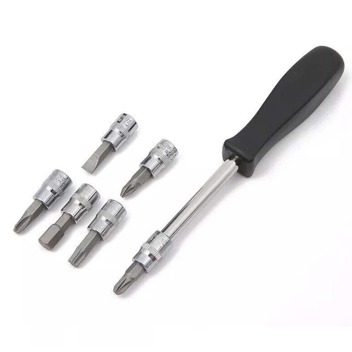 53 Pc SAE and Metric Mechanics Tool Set and Ratchet Socket Set 1/4in 3/8in Drive