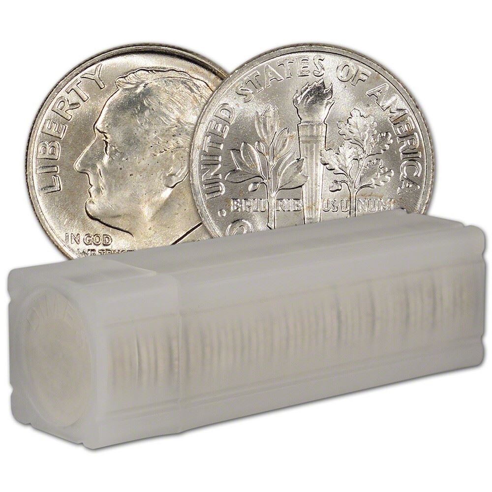 90% Silver Dimes - Brilliant Uncirculated - Roll of 50 - $5 Face Value