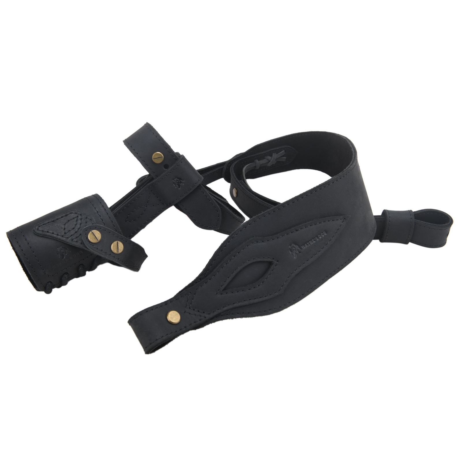 1 Suit Leather Rifle No Drill Harnessed Buttstock + Sling Loop + Shoulder Sling