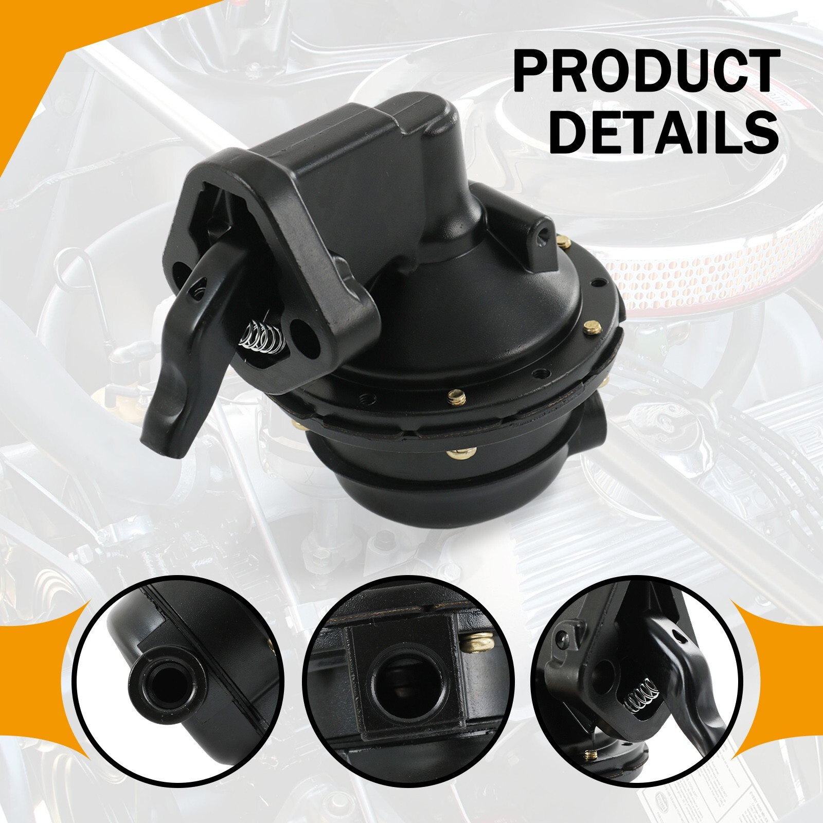 Performer RPM 6 PSI Mechanical Fuel Pump for Edelbrock 1721 Chevrolet SBC