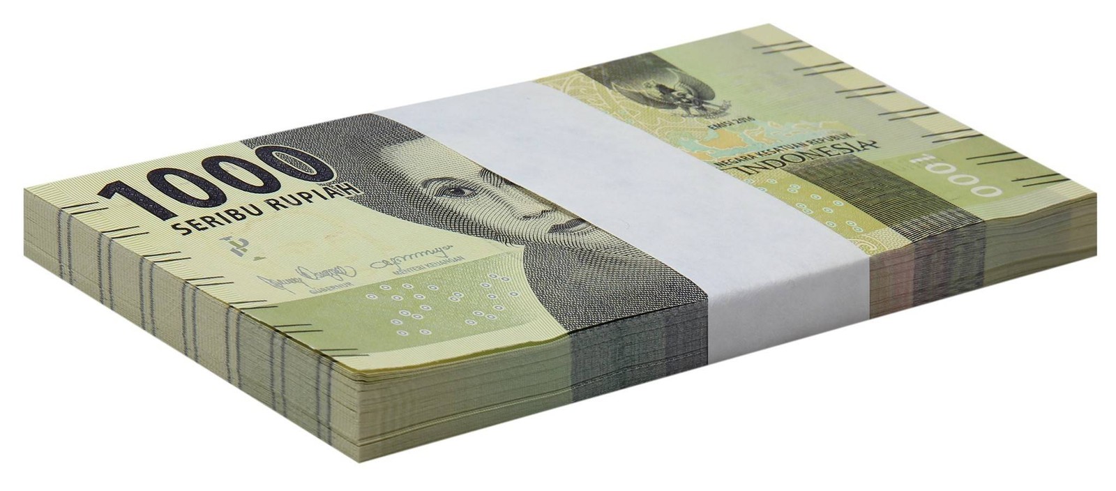 Indonesia 1000 Rupiah, 2018, P-154c.2, UNC X 100 PCS Bundle Pack