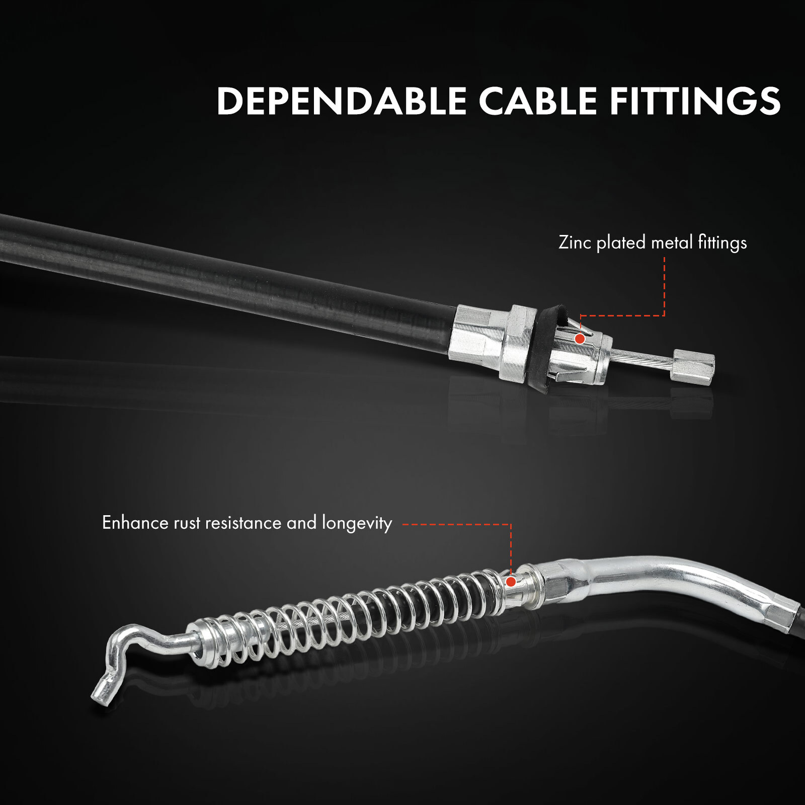 2PCS Rear LH & RH Parking Brake Cable for Ford F-250 F-350 Super Duty 2000-2004