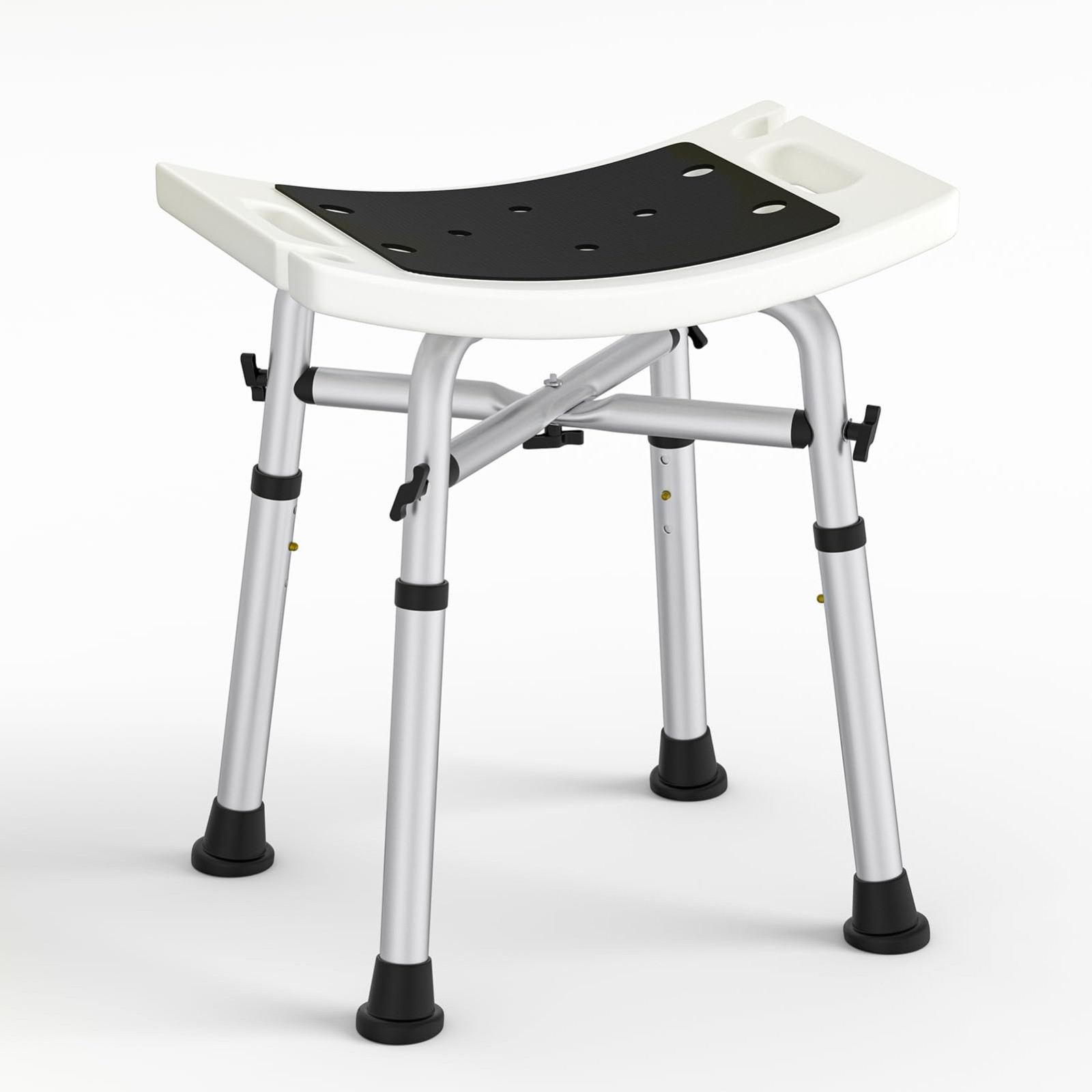 500 Lb Adjustable Shower Chair Shower Stool Padded Bath Seat for Elderly, NEW