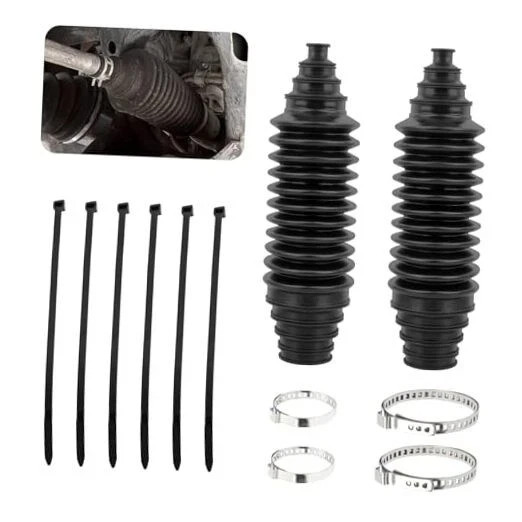 Inner Tie Rod Boot Kit,Multi-Size Adjutable Rack and Pinion Boot Kit with 2PCS