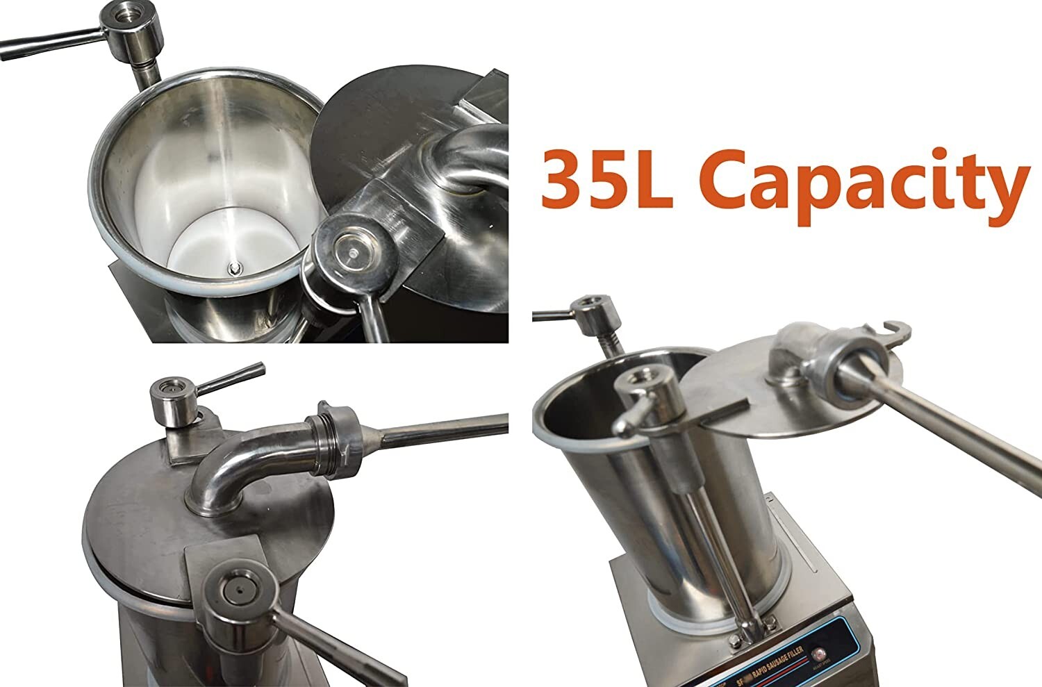 35L Hydraulic Sausage Filling Machine 600kg/h Automatic Sausage Stuffer Meat Fil