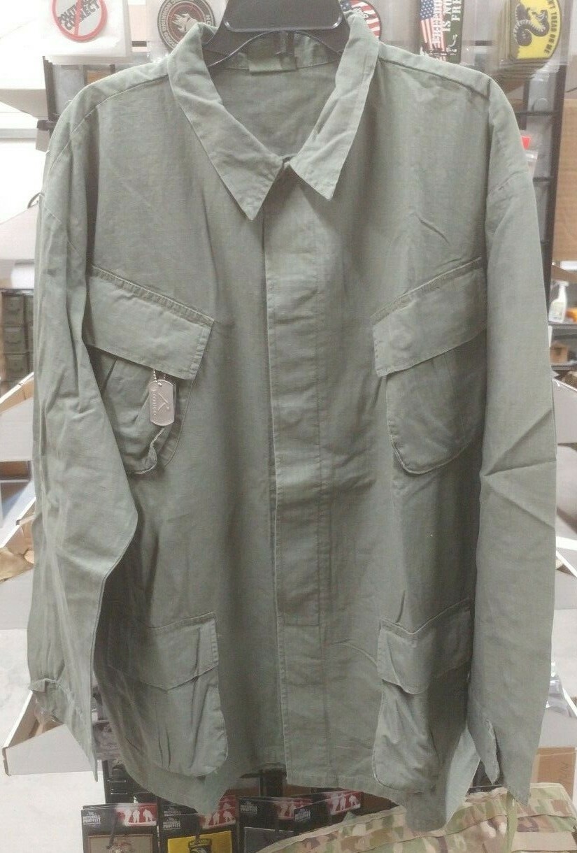 Vietnam Era Reproduction Slant Pocket BDU Shirt  XX Large  NEW