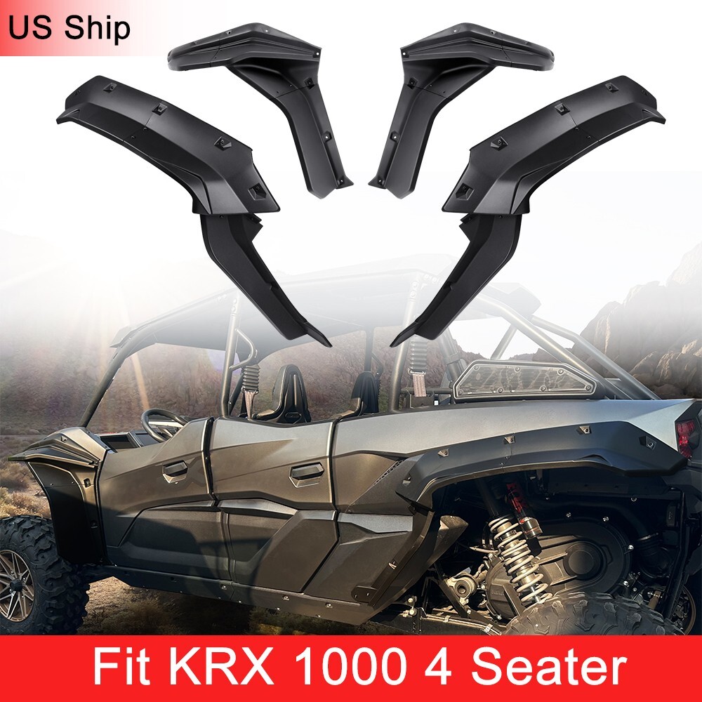 Wide Fender Flares Compatible with Kawasaki KRX 4 1000 2023-2024(fit 4 seater)