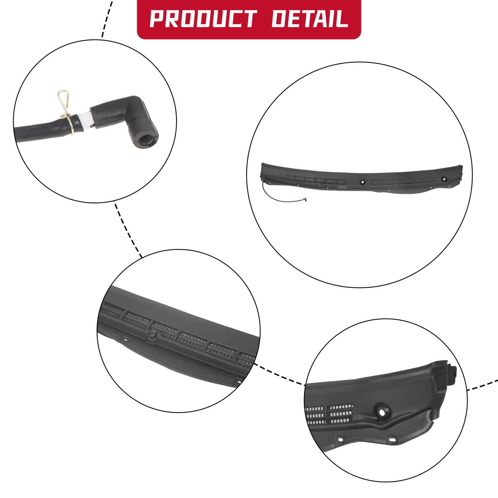 For CHEVY COLORADO GMC CANYON WINDSHIELD COWL GRILLE VENT 2004-2012 NEW 20820072