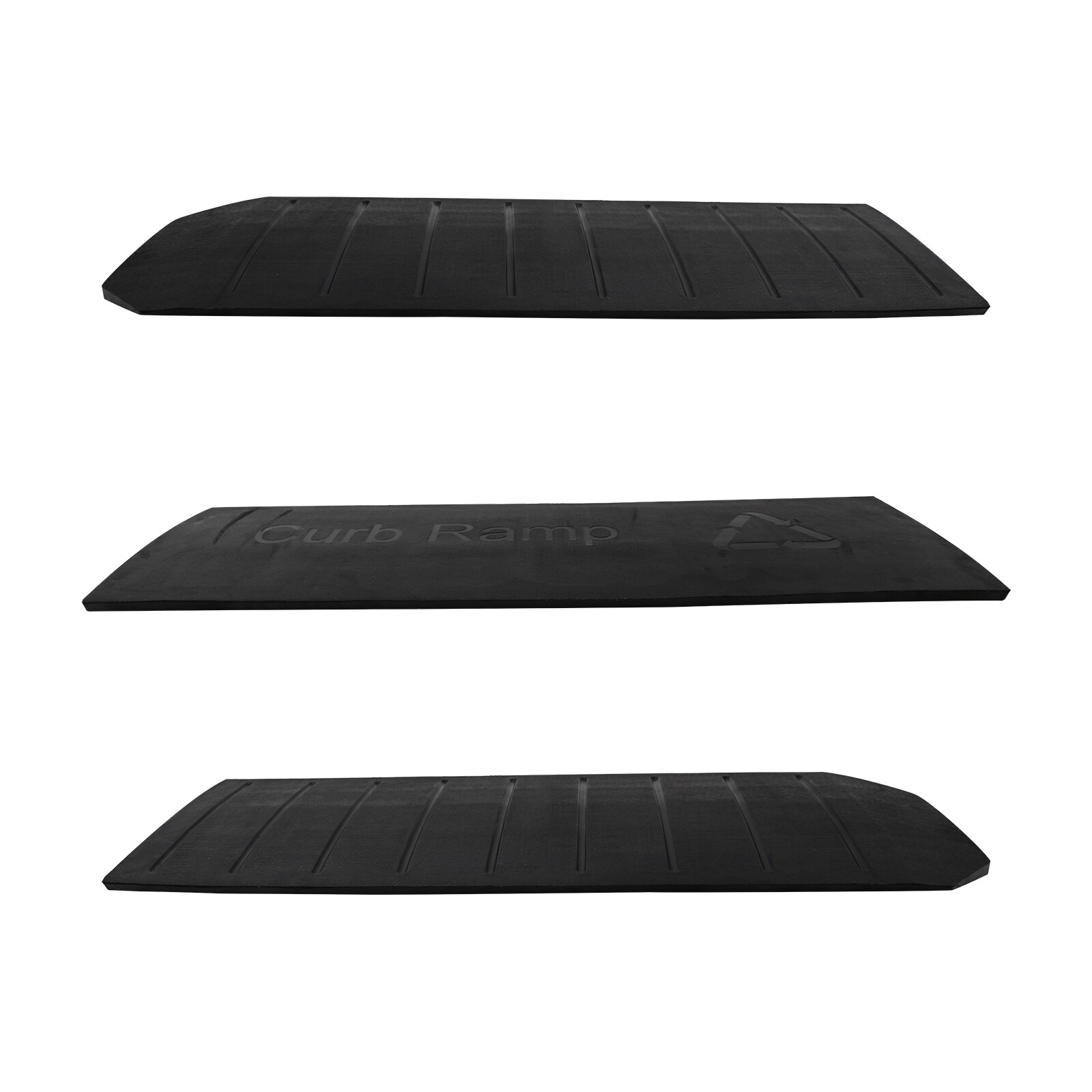 Expandable Rubber Curb Ramp 3PCS Threshold Driveway Ramps for SUV Truck