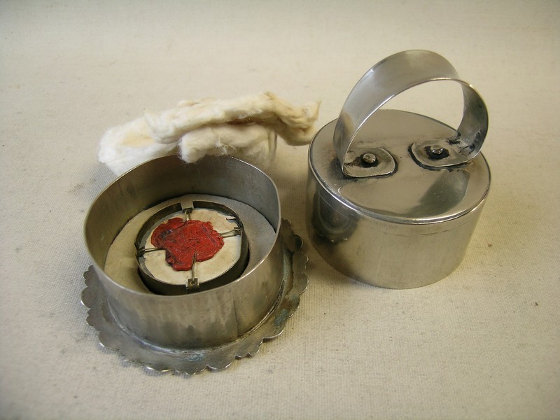 Antique True Cross reliquary relic kiss devotional item