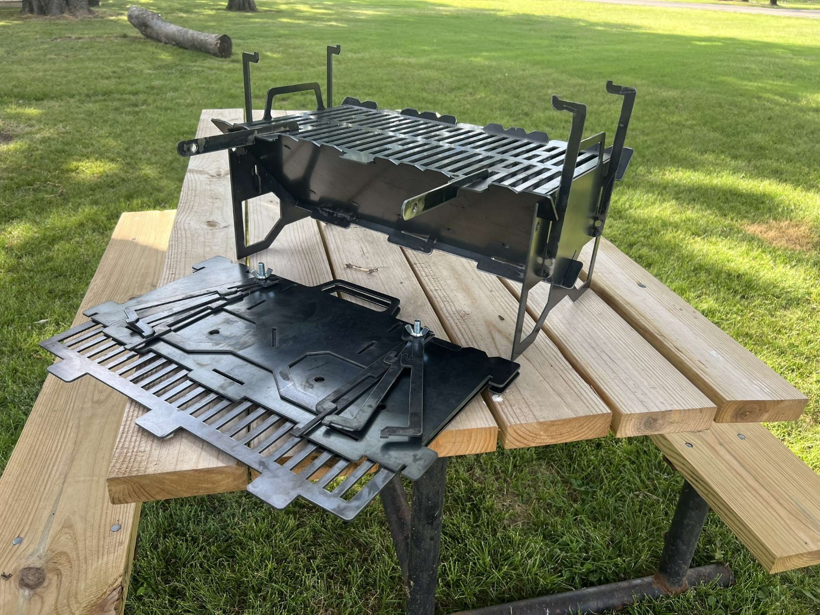 Collapsible Slot Grill 11 Gauge With A Lifted Rack Millscale Free MADE IN THE US