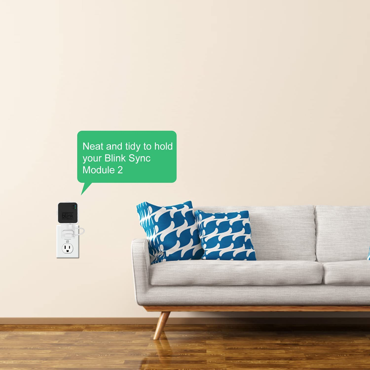 Outlet Wall Mount Hanger Holder Stand for Blink Sync Module 2 White