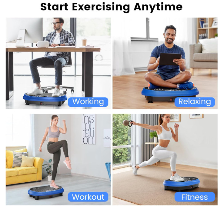 Plataforma vibratoria fitness con Bluetooth para ejercicio corporal en casa, pla