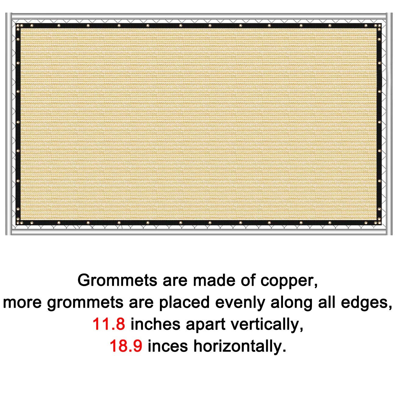 5 feet x 50 feet Privacy Screen Fence Heavy Duty Fencing Mesh Shade Net Cover...