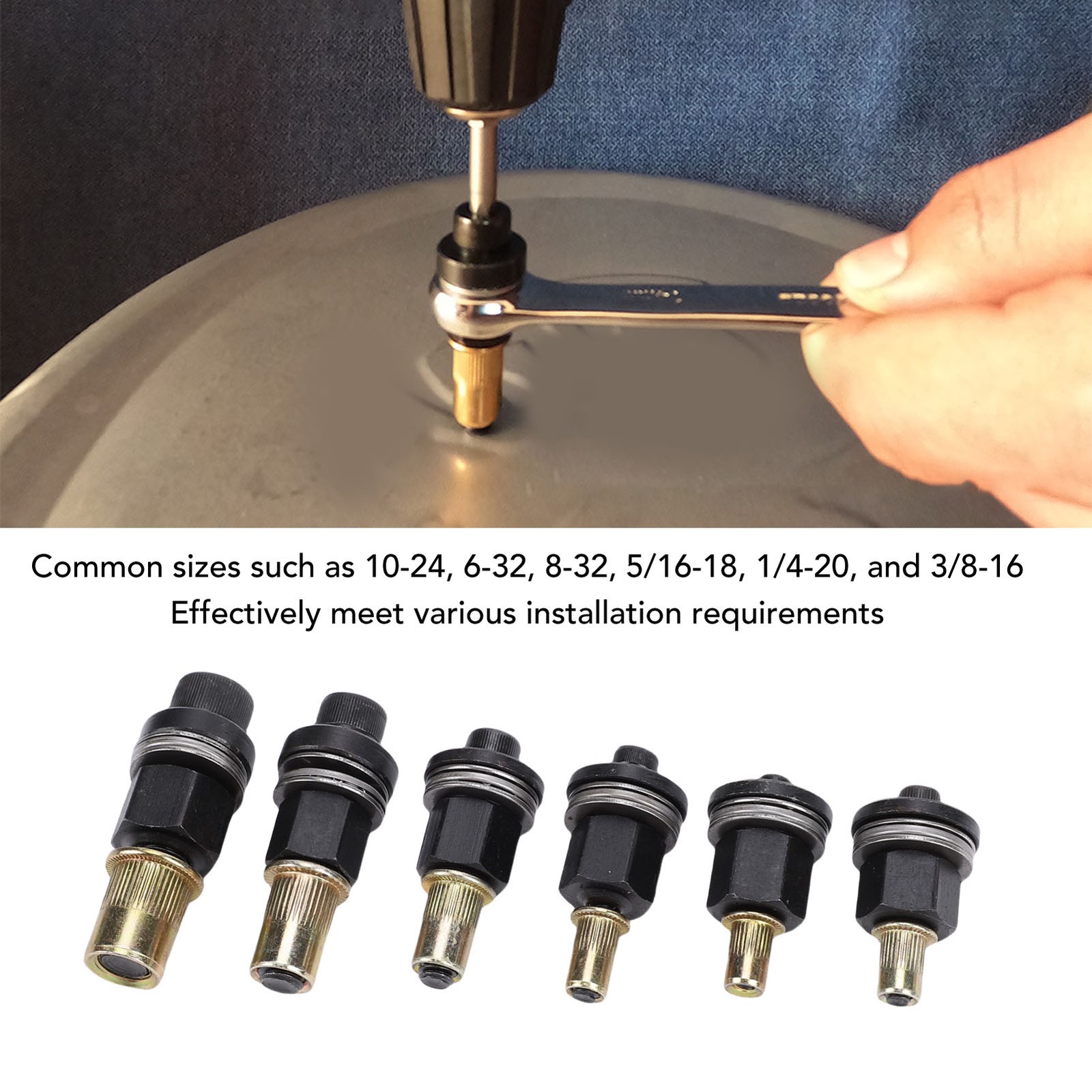 6-Piece SAE & Metric Rivet Nut Tool Set Manual Rivet Nut