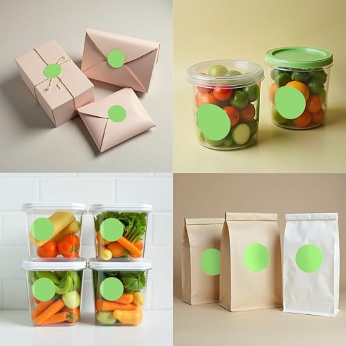 2 Inch Dot Matte Green Color Code Labels for Color Coding and 2 inches