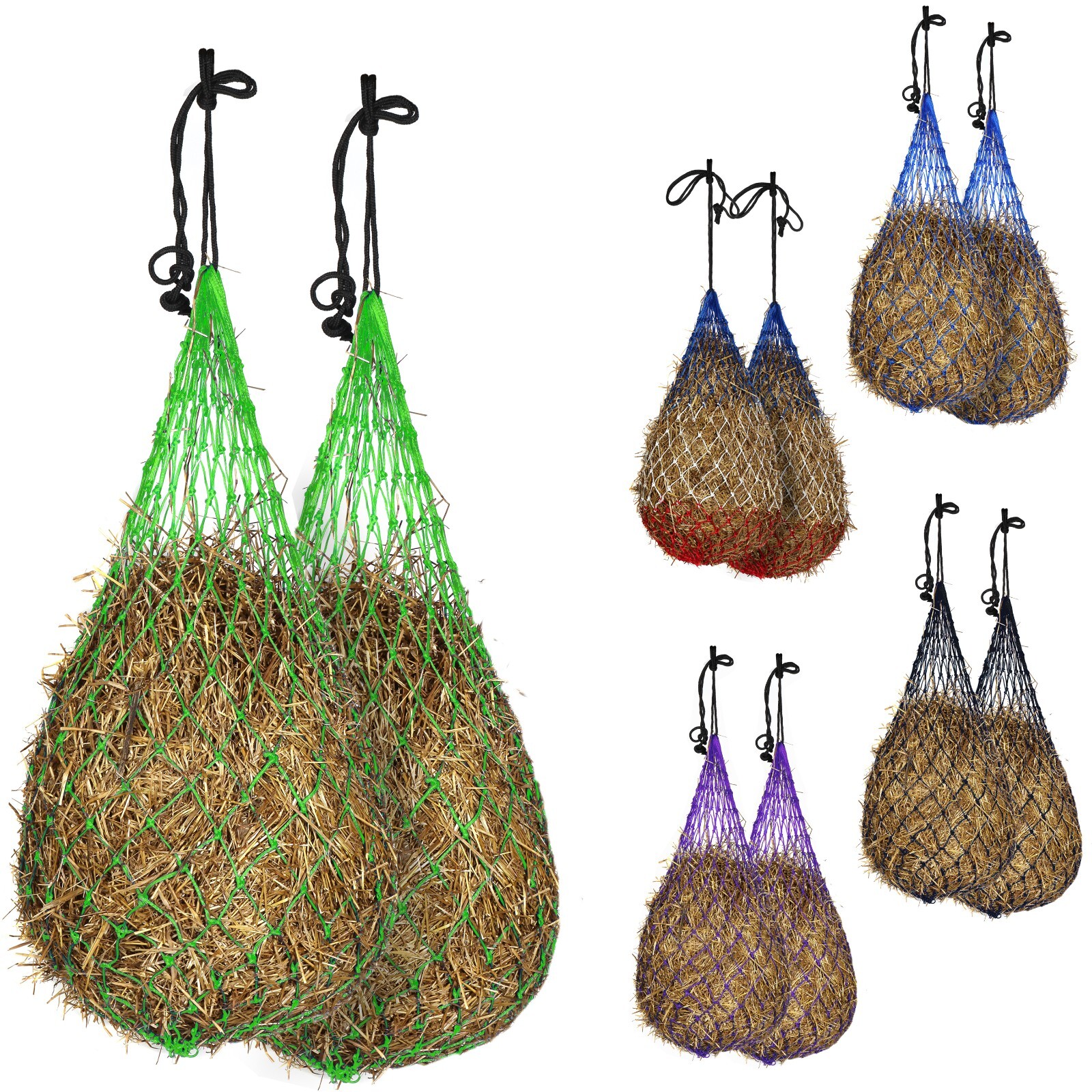 Majestic Ally 2 pcs Slow Feed 56” Hay Net with soft 3"x3" hole