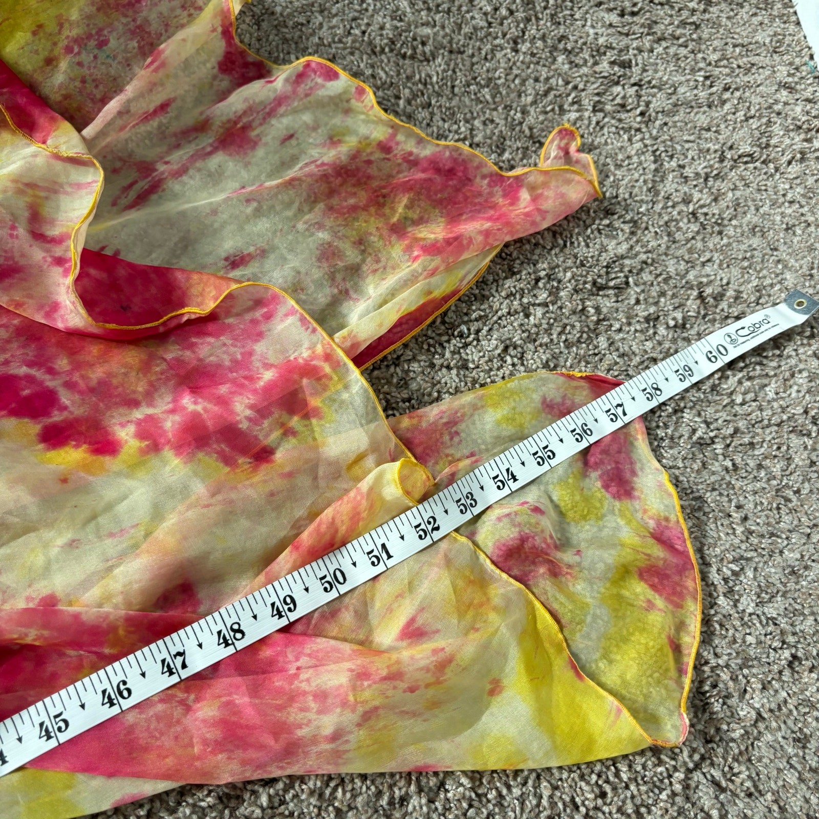 Stunning Silk Women’s Tie Dye Multicolor Kaftan Boho Ethereal Coverup OS