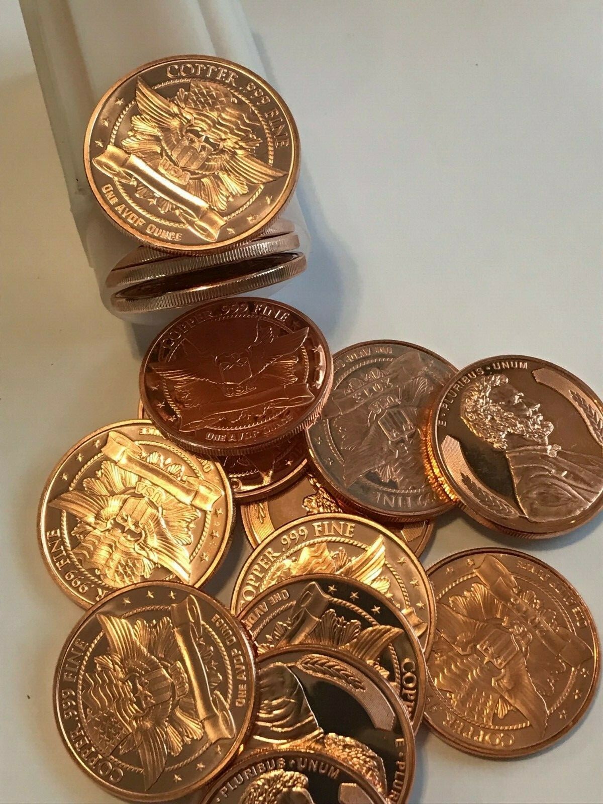 Abraham Lincoln 20 PACK of 1 ounce Copper Coins (1.25lbs), 20 Coins--REEDERSONG