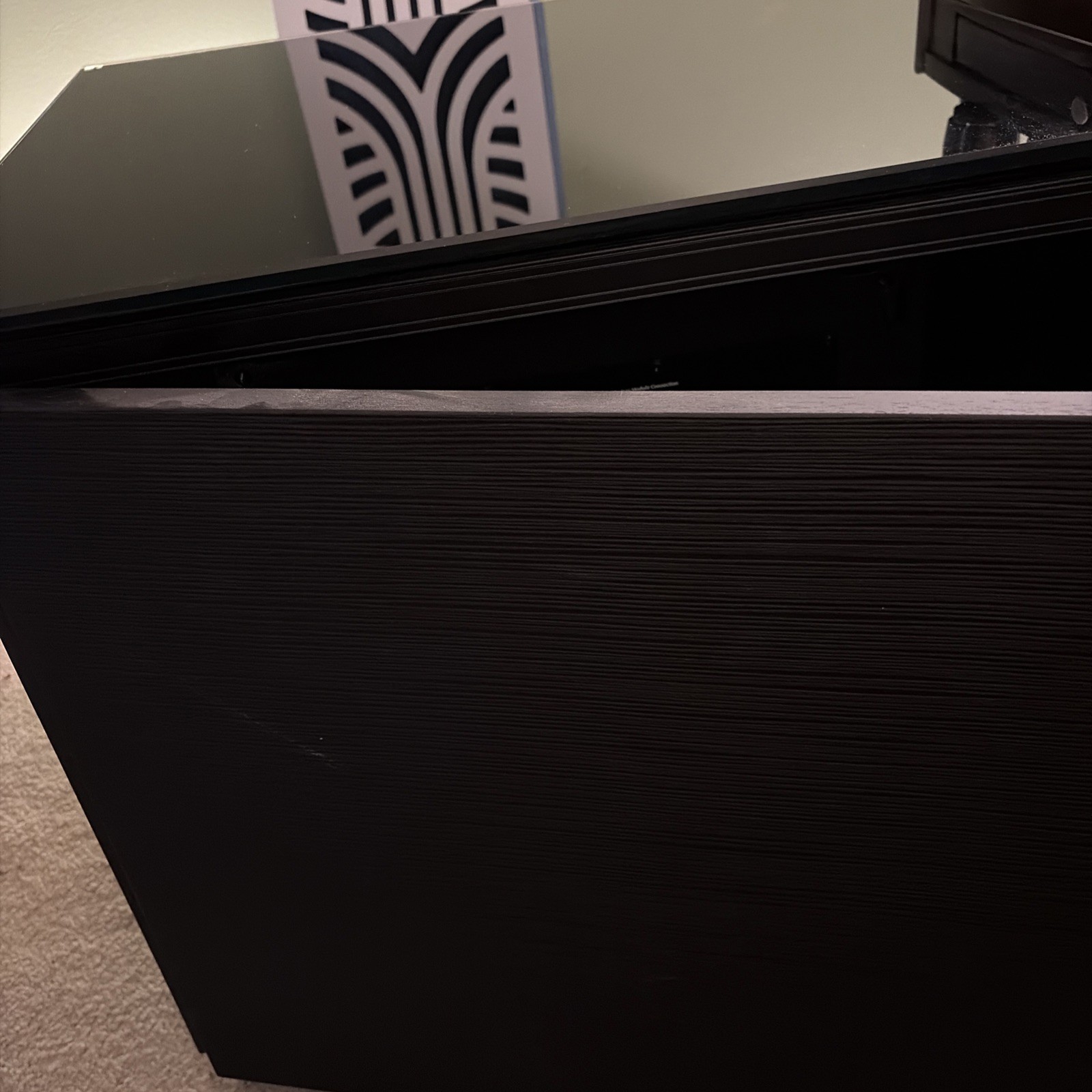 Salamander Designs Subwoofer Cabinet Stand – Piano Black Glass Top