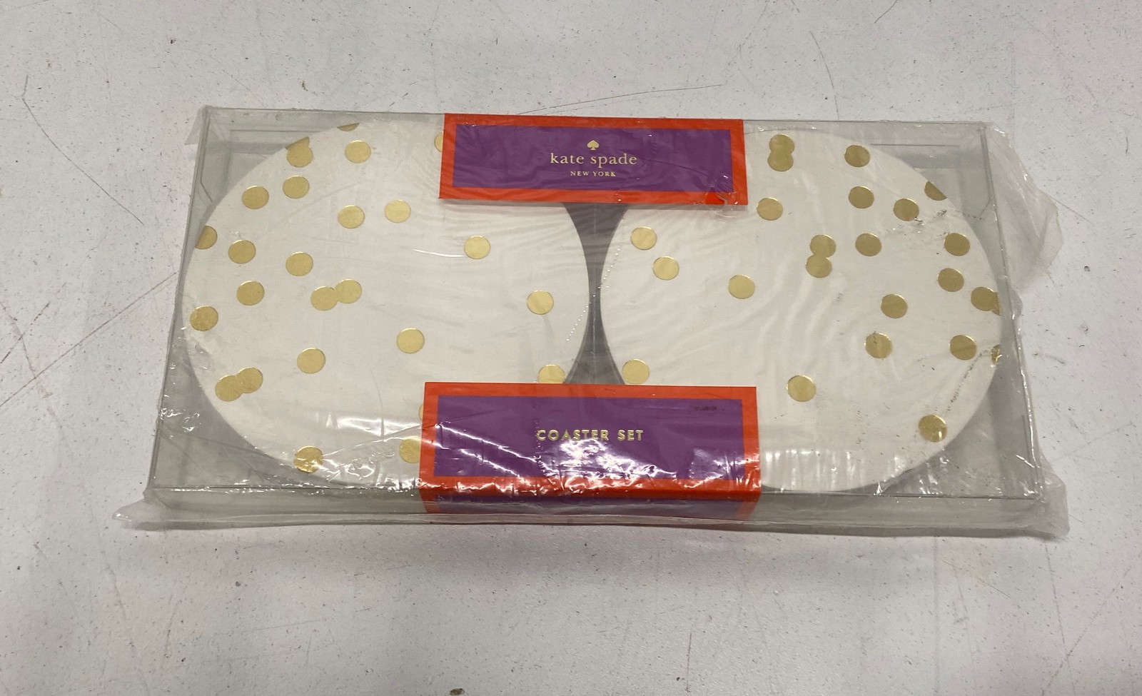 Kate Spade Coaster & Cocktail Napkin Set 3 pcs