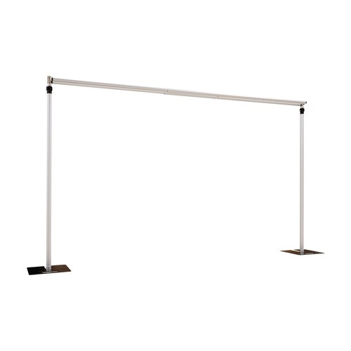 DOUBLE CROSS BAR ADJUSTABLE QUICK BACKDROP KIT 10 FT x 10 FT PIPE WITHOUT DRAPE