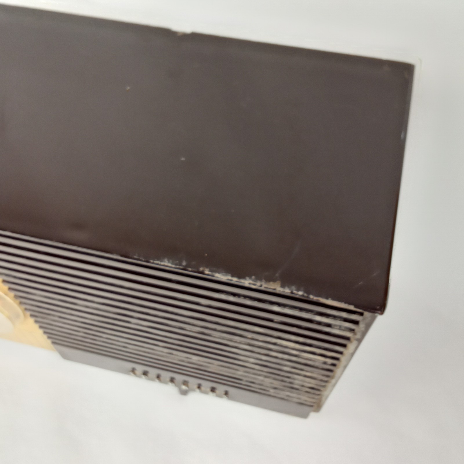 MCM Tube Radio Silvertone 9004 Brown With Twin Speakers Made In USA 1959