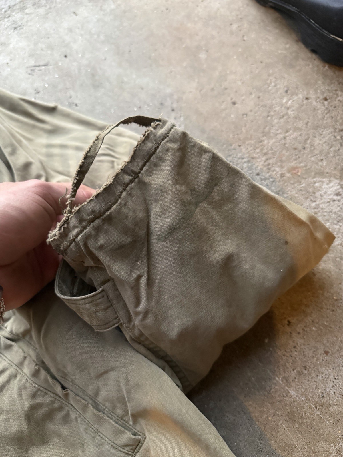 Vintage 1940s U.S. Army M41 Jacket OD Poplin Field Medium Olive Stencil Infantry