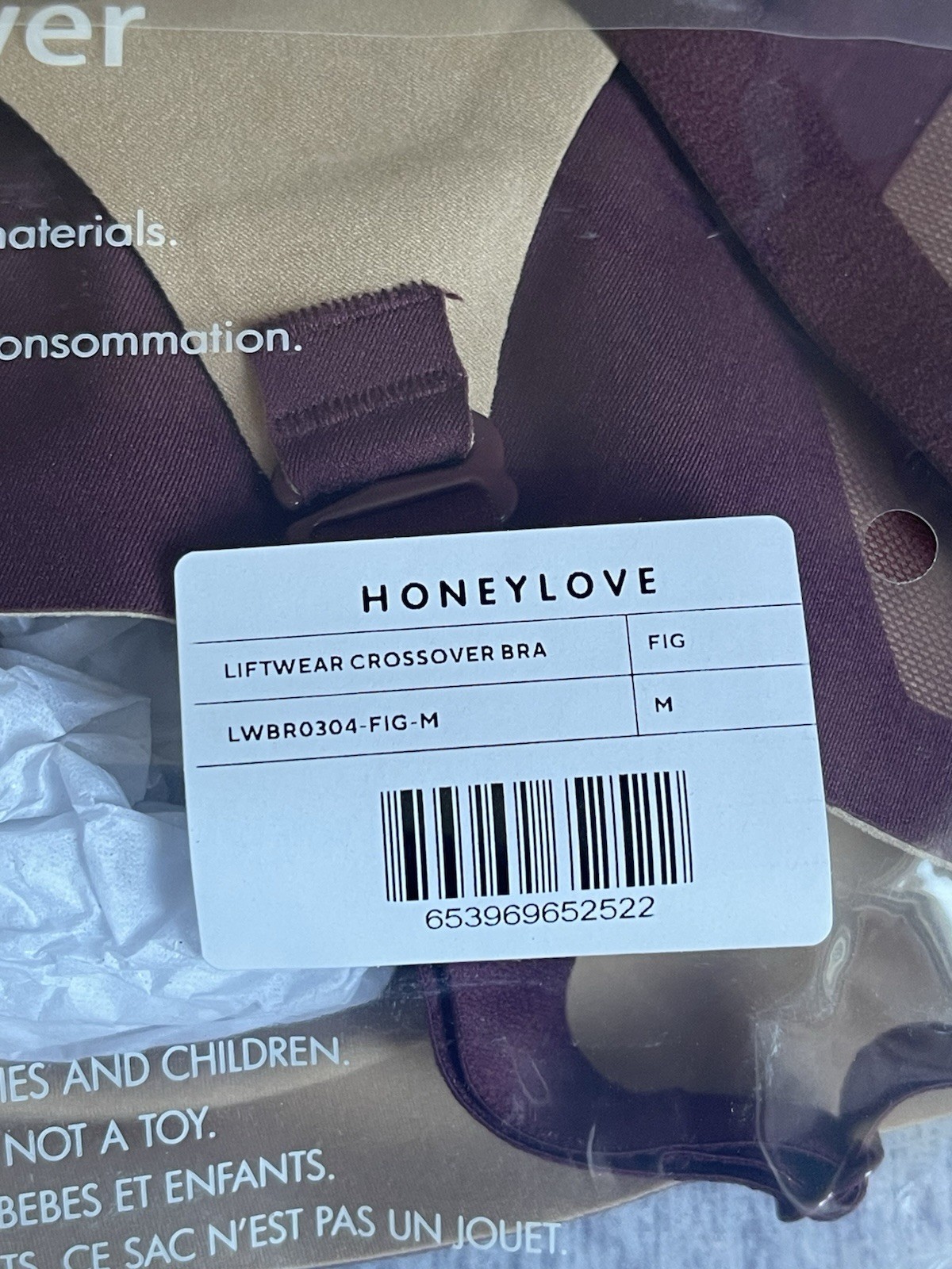 NWT HONEYLOVE Crossover Wireless Bra Size Medium 36 B/C Fig $69