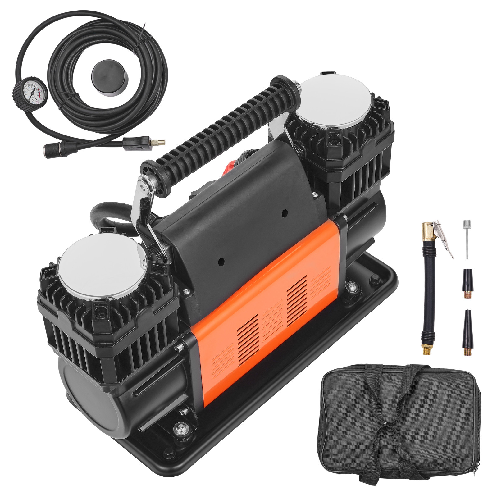 VEVOR 10.6CFM Portable Tire Inflator Dual-Cylinder Air Compressor 12V 150PSI
