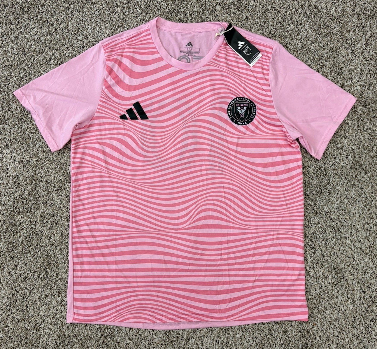 New Adidas Lionel Messi Inter Miami CF #10 Men's Jersey Pink Size LARGE MSRP $60