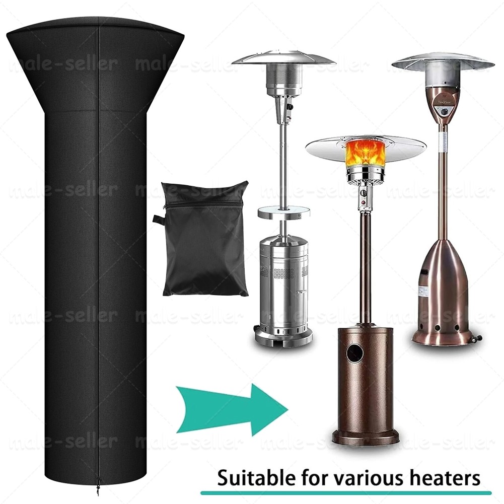 89''H Patio Heater Cover for Waterproof Standup Round Tall Heater Zipper New