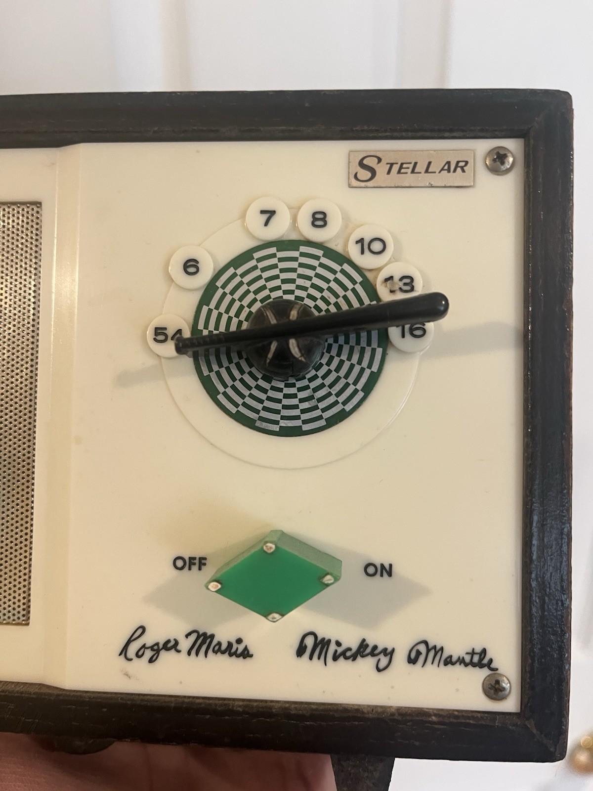 Vtg Stellar Mickey Mantle & Roger Maris Baseball Tube Radio