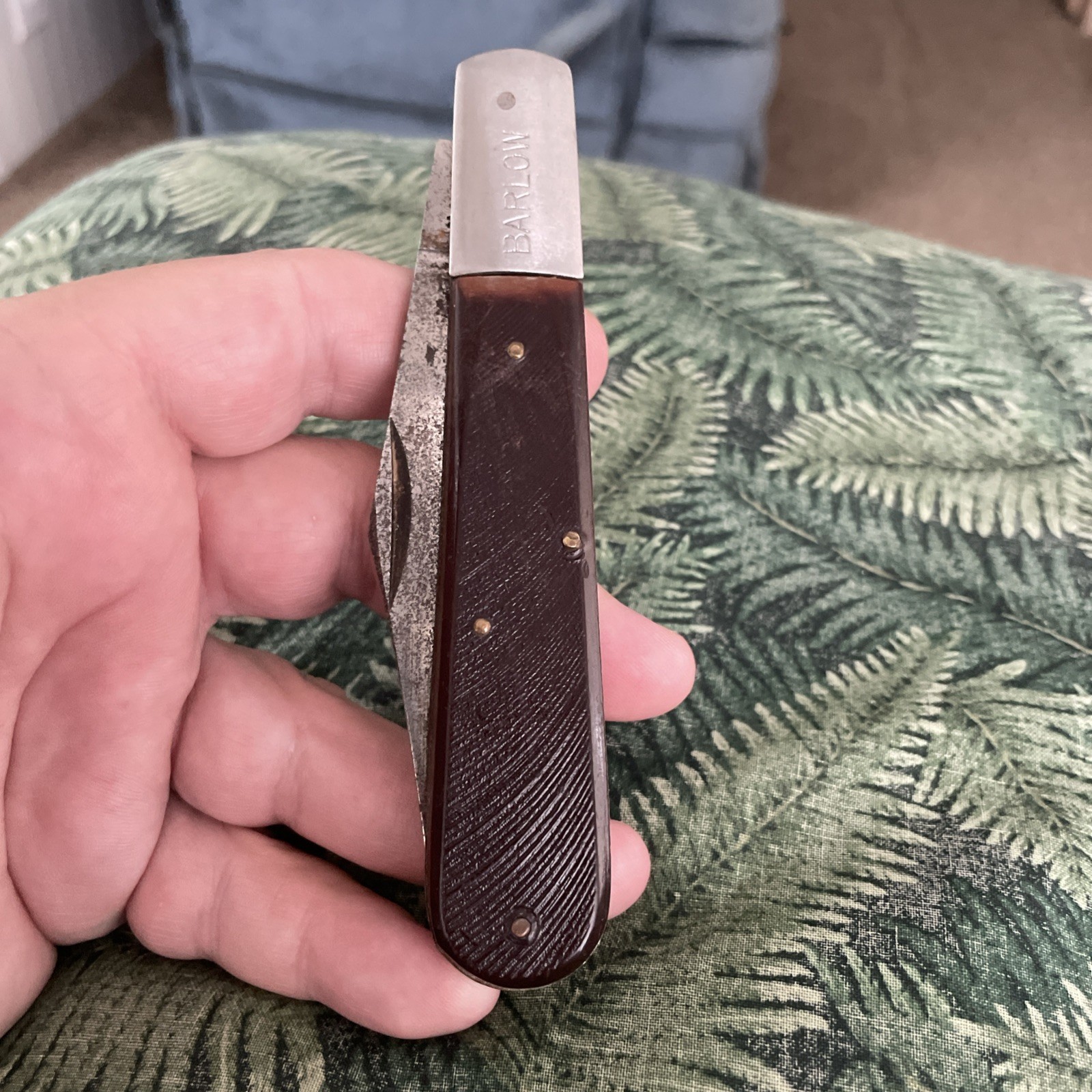 1970s Vintage 1 Blade ** SABRE - 629 *** Large Barlow Pocket Knife JAPAN