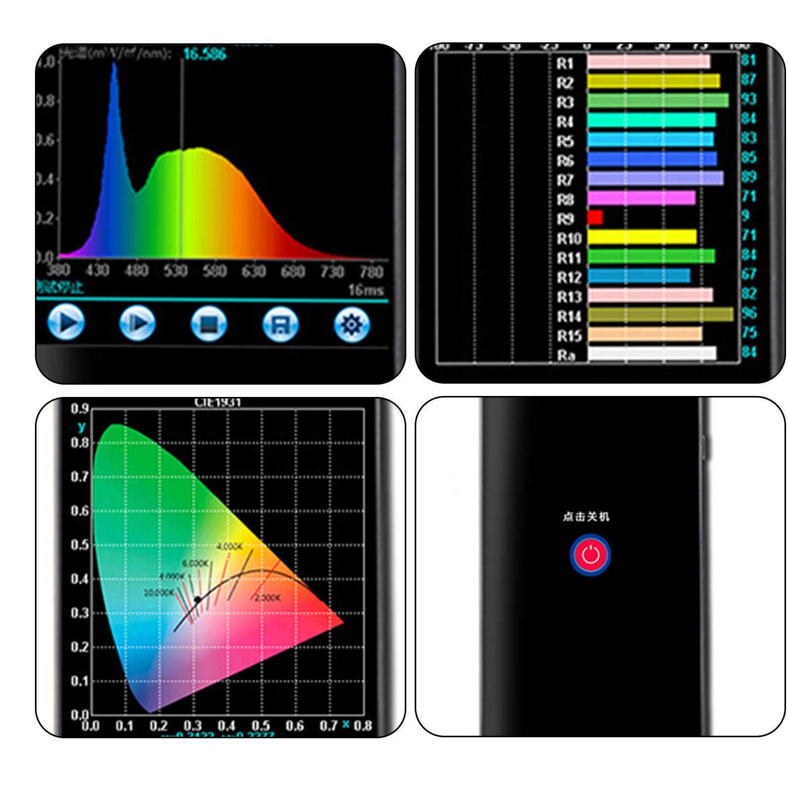 HP330 Spectrometer CCT CRI Lux Illuminometer Photography Photometer 380-780nmafr
